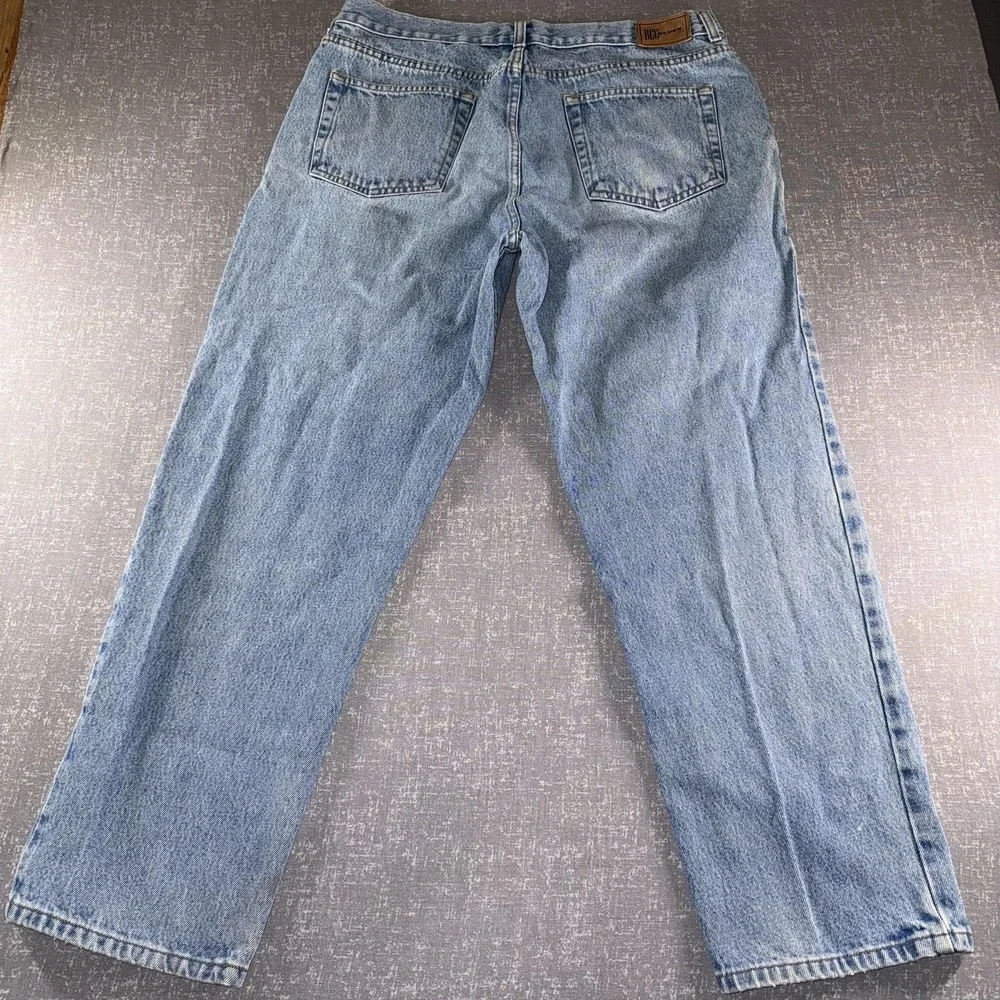 BCC Blues Jeans Mens 36x30 Light Wash Denim Loose Fit Straight Leg Classic